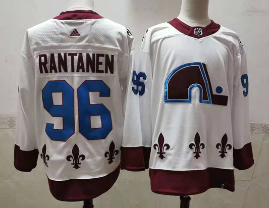 Men's Colorado Avalanche #96 Mikko Rantanen White 2021 Retro Stitched Jersey
