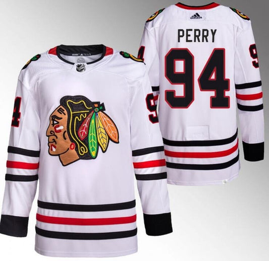 Chicago Blackhawks #94 Corey Perry White Stitched Hockey Jersey